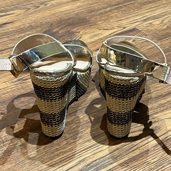 London Rag Wedge Sandals Size 8.5 - Picture 4 of 9